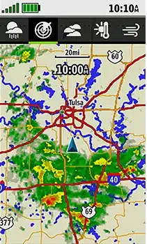 weather forecast from handheld gps