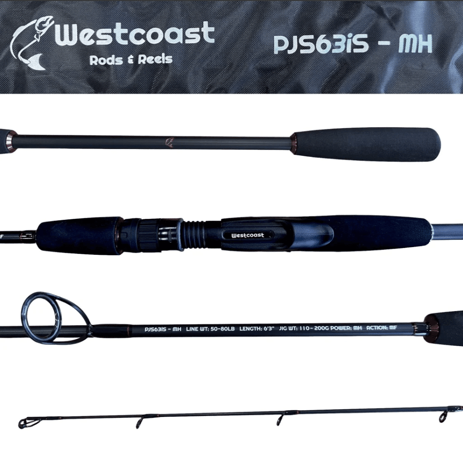 Westcoast Fishing Tackle SWS- Light Action Jigging Rods 1 Piece (PJS63iC) &  (PJS63iS), Poco Marine
